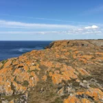 Uitzicht over zee van Île de Groix