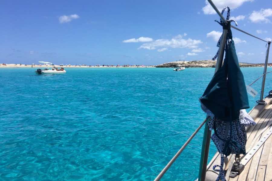 Ankeren bij Formentera is mooi Ankeren bij Formentera is mooi